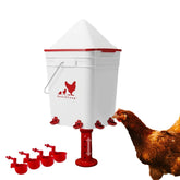 RentACoop waterer corner-bucket demonstrates high capacity for fewer refills.