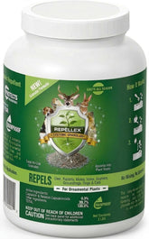 Repellex repels all animal granules bag deterring deer and rabbits from lawns.