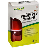 RESCUE! Fruit Fly Traps set of two in box for quick, discreet indoor control.