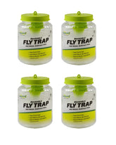 RESCUE outdoor fly trap canister 4-pack hanging trap for patio control and fly reduction