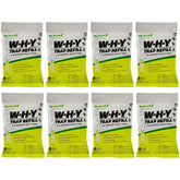 RESCUE! WHY Trap refill 8-pack shown for outdoor use and long-lasting attractant.