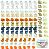 ResinGlow 70-piece mini dog figurines set in playful poses for fairy gardens