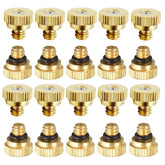 RESNSTAR brass misting nozzle tee close-up showing 0.012 inch orifice for efficient spray
