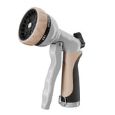 Restmo garden hose nozzle metal body highlights rugged durability for long outdoor use.