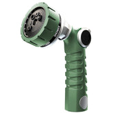 Restmo heavy-duty hose nozzle side view showing rugged zinc-alloy body for outdoor use