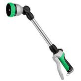Restmo metal watering wand 16-inch reach aids precise watering around potted plants and shrubs.