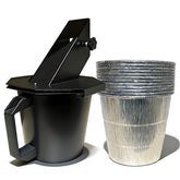 RESTTIME upgraded smoker grease bucket with lid keeps drips contained for tidy grilling