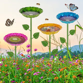 Retyion bee watering station red heart-flower attracts pollinators outdoors