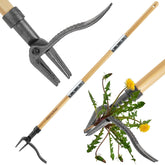 BellaJoyz stand-up weed puller with 4-claw steel head for easy weed removal.