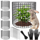 RGJ plant protector assembly shows flexible mesh shielding seedlings.