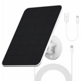 Rhorawill solar panel showing compatibility with outdoor Eufy cameras for power.