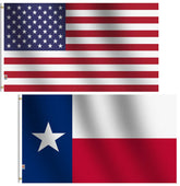 Rhungift Texas flag 3x5 front view with vivid colors for outdoor display