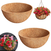 Riare 14-inch round coco liner pack for durable hanging baskets