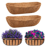 Riare 2-pack trough liner in natural coconut coir for durable, breathable planter support.