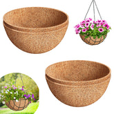 Riare 4-pack 10-inch round coco liner in natural coconut fiber for baskets.