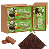 Riare coco coir bricks packaging shows six bricks expanding for gardening