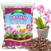 Riare orchid potting mix 1qt bag ready for repotting and storage.