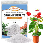Riare organic perlite 2 qt bag enhances soil moisture retention and aeration.