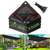 Riare 6.5x10 ft shade cloth blocks sun while allowing airflow.
