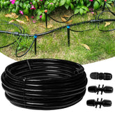 Riboud 50 ft drip tubing main line for efficient garden watering.