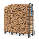 Riciakik firewood rack 4ft sturdy frame keeps wood organized indoors or outdoors.