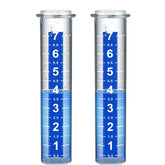 Ricihene rain gauge replacement tube shows clear 7-inch measurement for accurate yard rainfall readings.