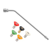 RIDGE WASHER extension wand 45-degree angled for hard-to-reach gutters and undercarriage cleaning.