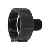 Rierdge IBC tote adapter connects 2" NPS female to 3/4" BSP/NPT male for quick tank-to-hose flow
