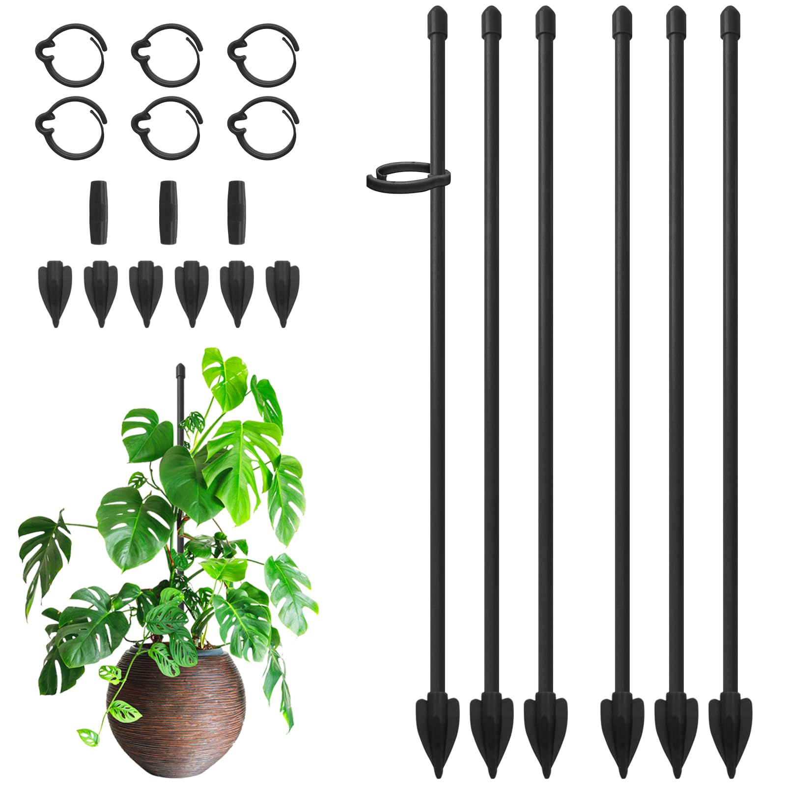 RIFNY adjustable plant stakes with height options for growing indoor plants