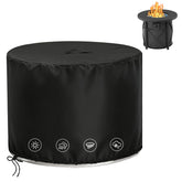 Rilime fire pit cover round 30x25 on Bali Outdoors pit protects from weather