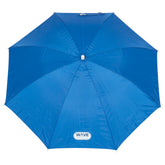 Rio Brands Wave Beach Umbrella clipped to back frame for secure shade