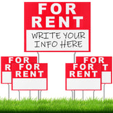 Ripeng rent sign 4-pack ready for outdoor display to attract tenants