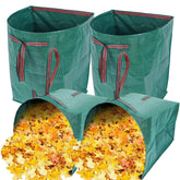 RISETEX 4-pack leaf collectors with 53 gallon bags for easy yard cleanup