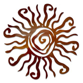 Riverside Designs Wacky Sun wall art on porch with sunburst design and weatherproof finish