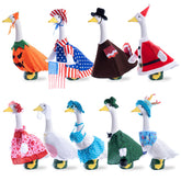 RIYYDEN goose outfits Valentine’s Day costume on lawn goose boosts festive curb appeal