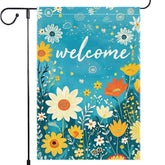 RMXJKIIU spring-summer garden flag front view enhances curb appeal with vibrant floral design