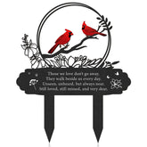 Rngmsi cardinal grave decorations on a metal stake for yard or cemetery display.