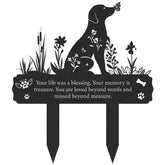 Rngmsi dog grave marker silhouette for durable outdoor memorial display
