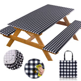 RNOONY windproof 6ft table cover protects a campsite from gusts and spills.