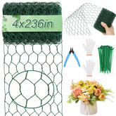 ROADPLUM floral wire netting roll green for garden shaping and support.