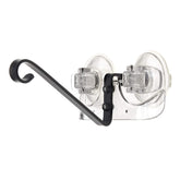 Roamwild window-mounted bird feeder bracket with dual suction cups for secure outdoor placement