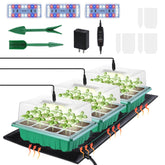 RODINTO seed starter trays set with 36 large cells for organized seedling growth.