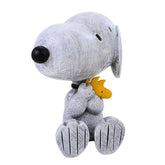 Roman Snoopy and Woodstock garden statue in resin-stone finish for outdoor charm.