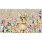 Romart Easter door mat with floral bunny motif welcomes guests this spring