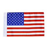 ROMASO motorcycle flag in sleeve design for easy mounting on standard 3/8 inch poles.