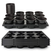 RooTrimmer 4-inch pot set provides sturdy, reusable containers for seed starting.