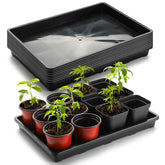 RooTrimmer 10-pack seedling trays flat 17x11 inches, ideal for indoor seed starting.