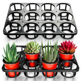 RooTrimmer 12-cell tray flat lay shows tidy pot transport