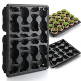 RooTrimmer 20-cell plant tray open view shows organized seedling slots.