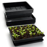 RooTrimmer 5-pack soil-blocking-trays for organized seed starting and easy relocation.